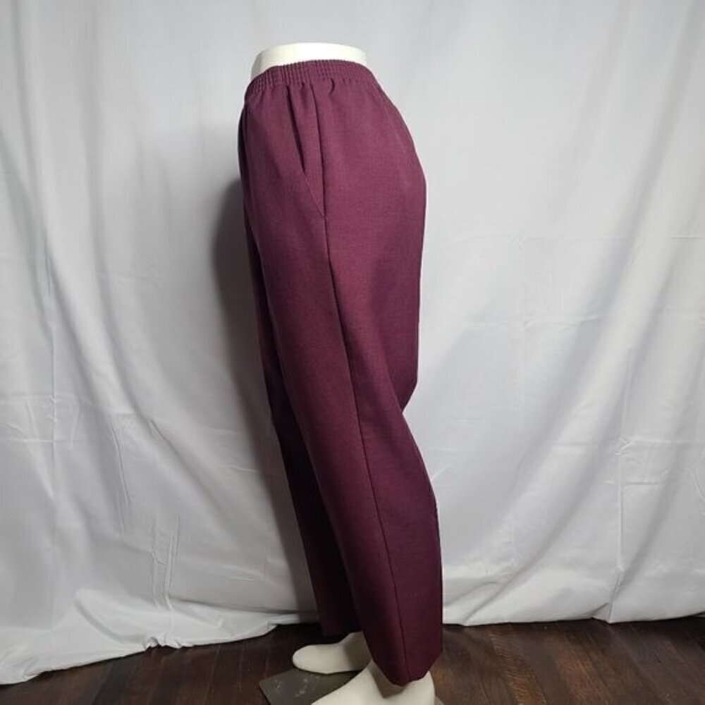 Vintage 90s Straight Leg HIgh Waist Pull On Pants Medium - Picture 3 of 12